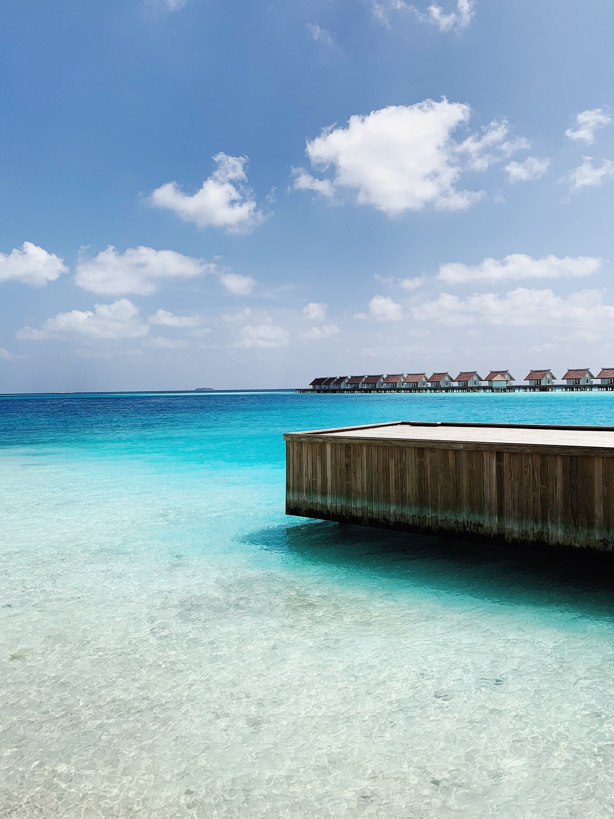 Overwater villas in the Maldives